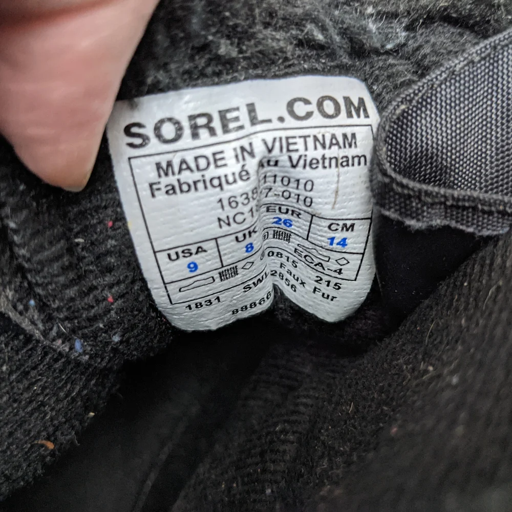 Sorel Unisex Toddler Commender Insulated Snow Boots Size 9